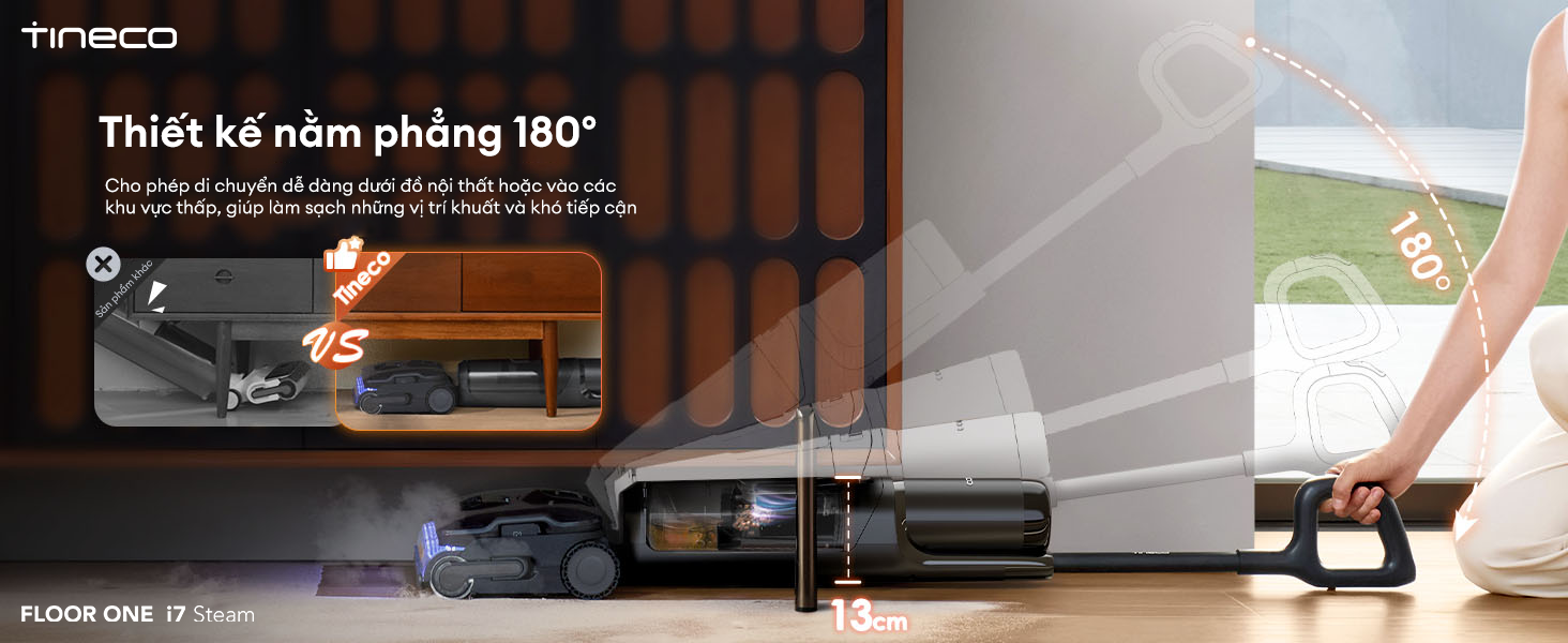 Máy hút bụi lau sàn khô ướt Tineco Floor One i7 Steam 